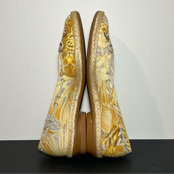 Womens SALVATORE FERRAGAMO Leopard & Flowers Espadrille Flats / Size 7 Medium - Picture 6 of 9